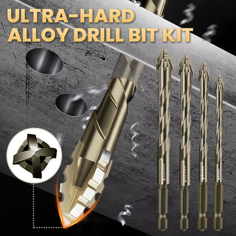 š„2025 Hot Saleš„High-Strength 4-Flute Serrated Eccentric Drill Bit Kit