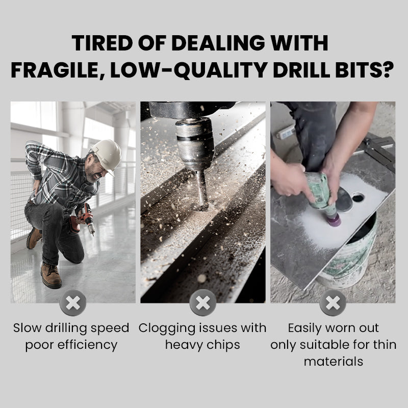 š„2025 Hot Saleš„High-Strength 4-Flute Serrated Eccentric Drill Bit Kit