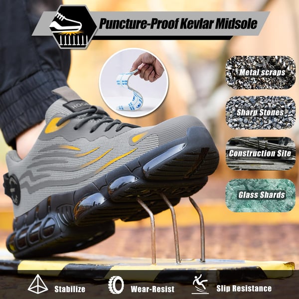 Knob Anti-Smash Anti-Slip Safety Sneakers - Durable & Stylish Footwear for Work & Outdoor Activities