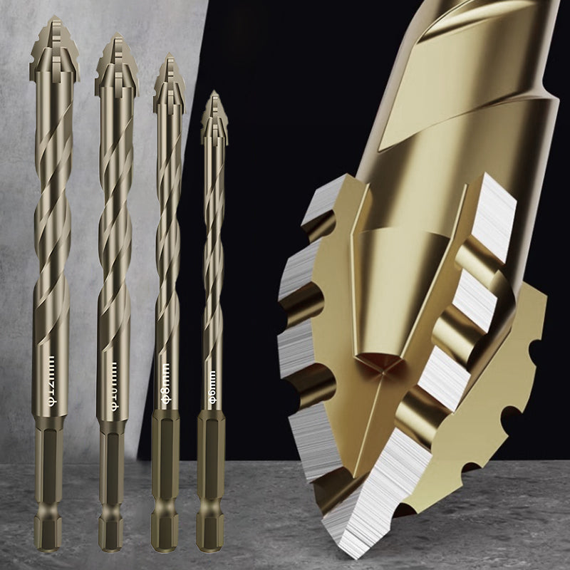 š„2025 Hot Saleš„High-Strength 4-Flute Serrated Eccentric Drill Bit Kit