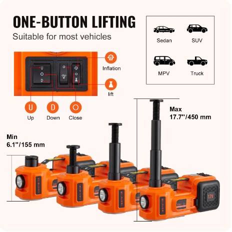 🚗Essential Tools For Car Repair🛠️ - 12V Electric Hydraulic Jack For Cars