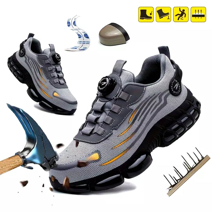 Knob Anti-Smash Anti-Slip Safety Sneakers - Durable & Stylish Footwear for Work & Outdoor Activities
