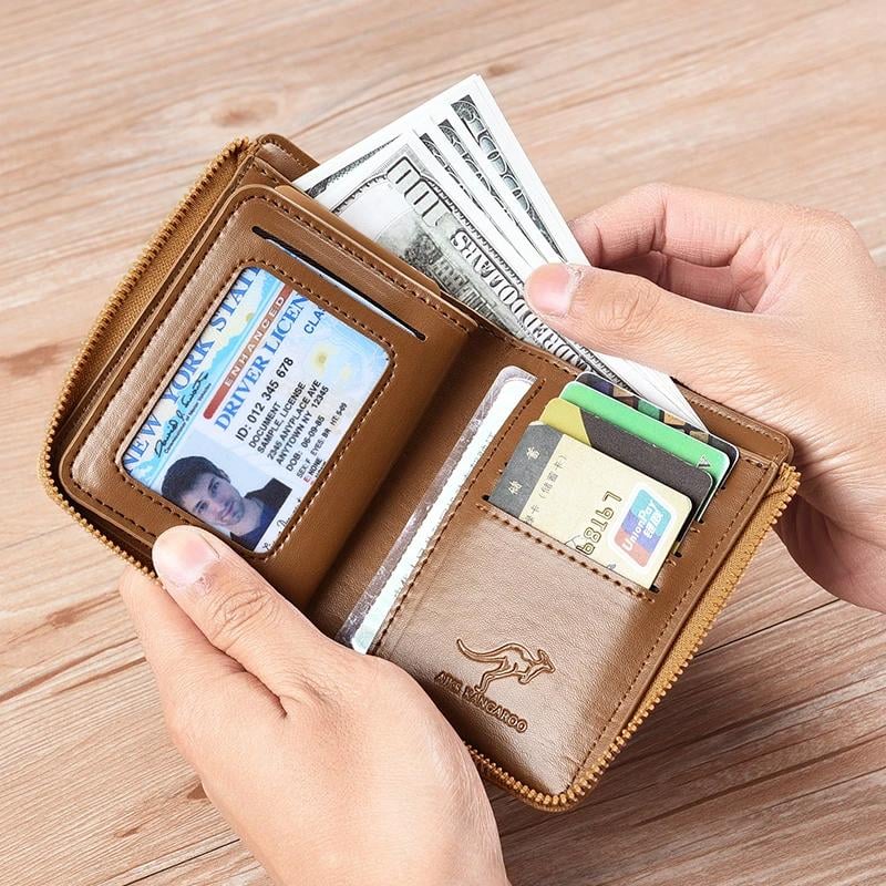 🎁Men's Leather Zip Wallet (RFID Protected)✨