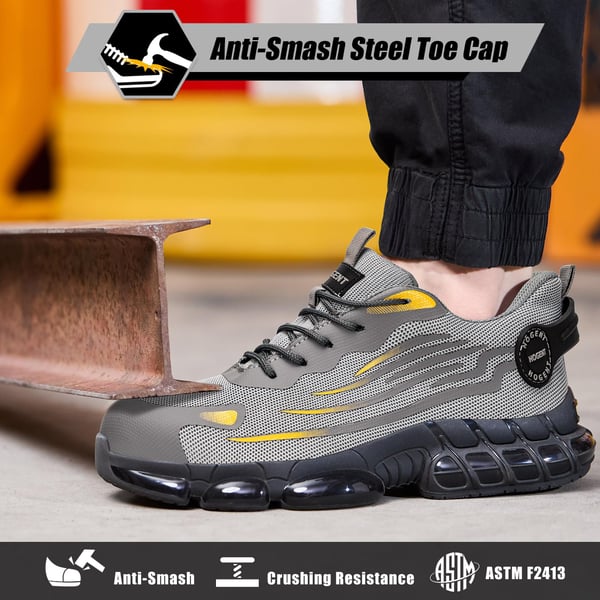 Knob Anti-Smash Anti-Slip Safety Sneakers - Durable & Stylish Footwear for Work & Outdoor Activities