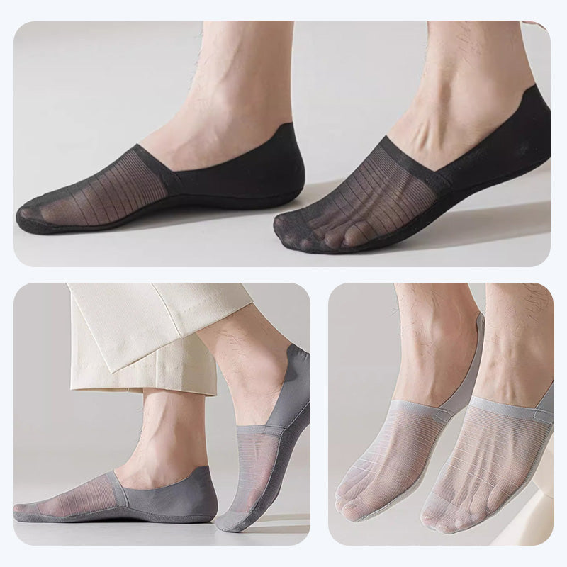 💥5 Pairs Ice Silk No-Show Socks Set
