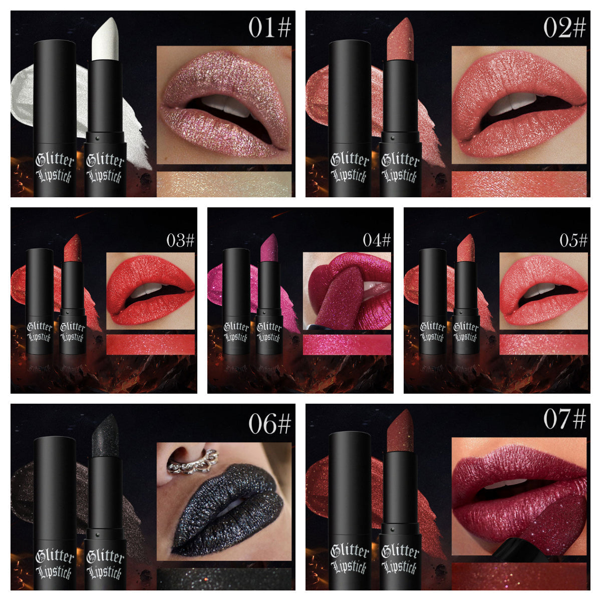 😍💋Buy 1 Get 1 Free💋Matte Long-lasting Lipstick With Fine Glitter