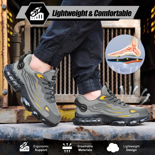 Knob Anti-Smash Anti-Slip Safety Sneakers - Durable & Stylish Footwear for Work & Outdoor Activities