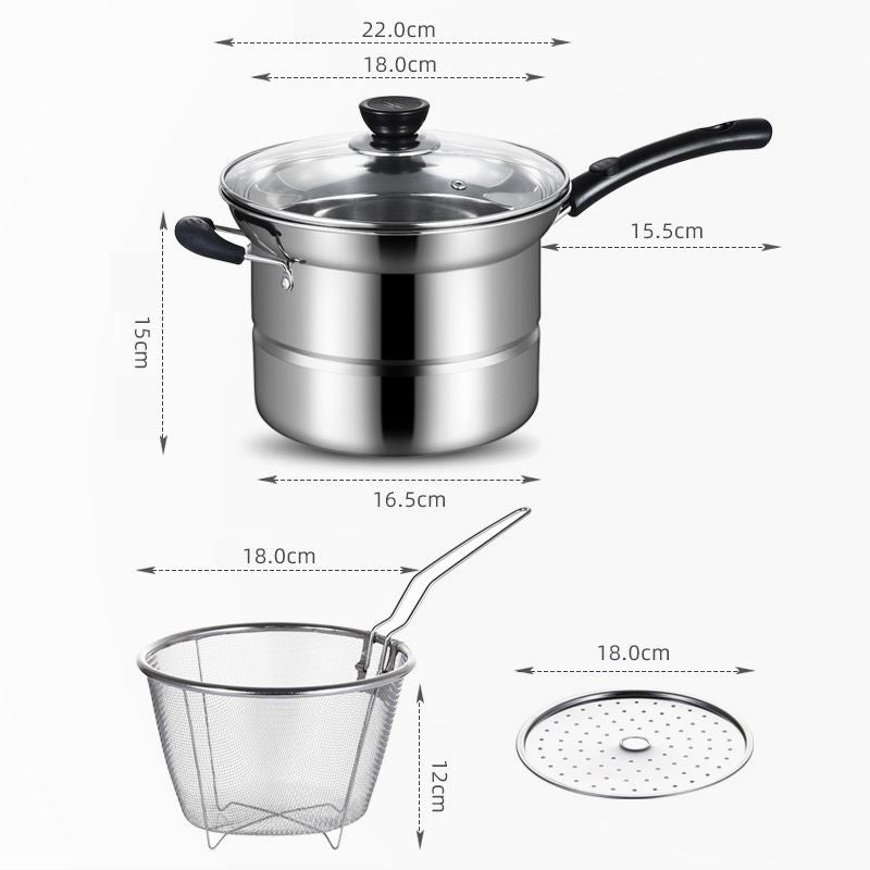 Multipurpose Stainless Steel Saucepan-🎁