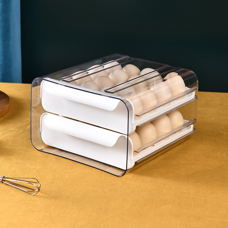 🔥Best Sales🔥 Pull-out Food-grade Refrigerator Egg Rack-stacks Up To 32 Eggs