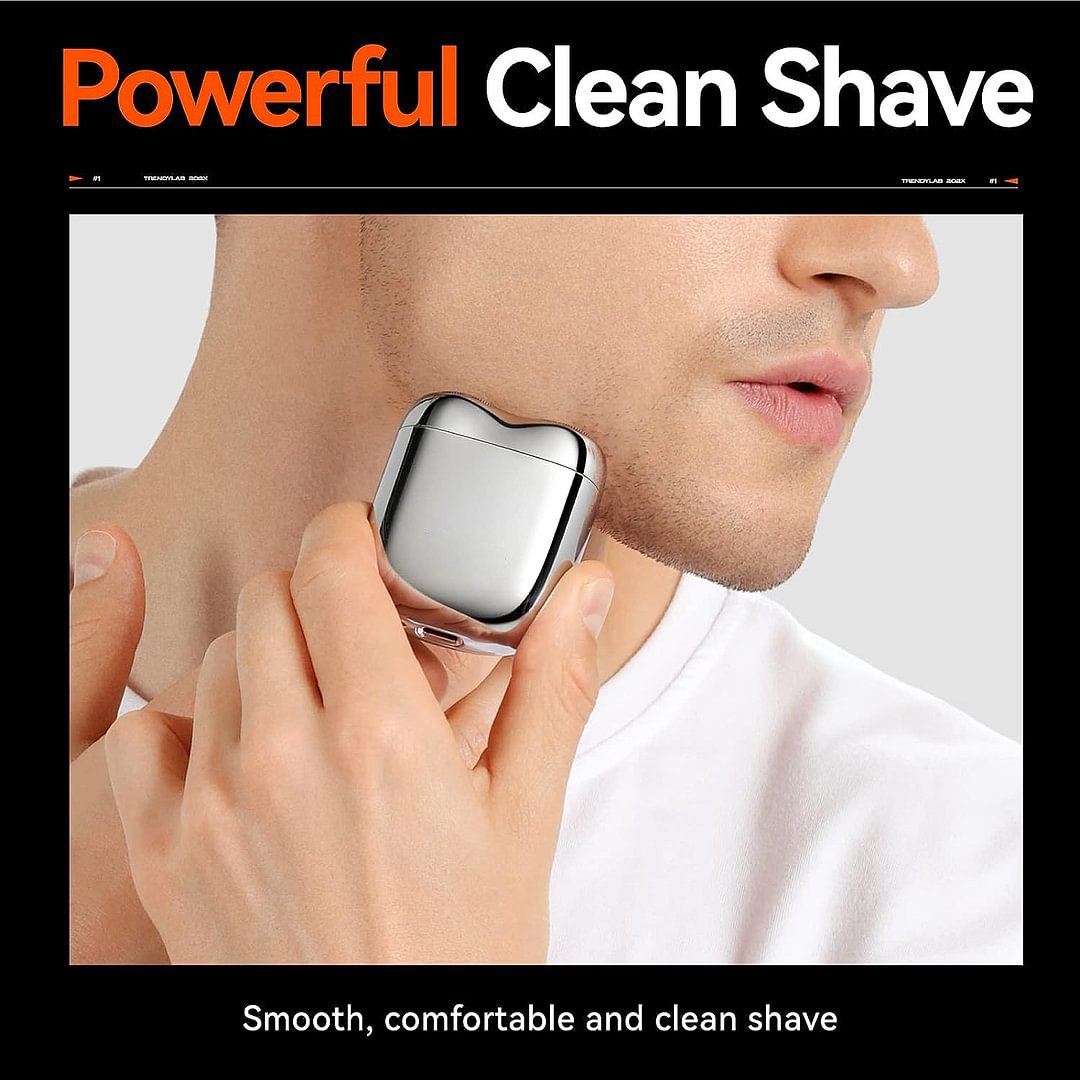 💕💕Mini USB Rechargeable Electric Shaver, Waterproof and Compact for Men, Ideal for Home, Car and Travel