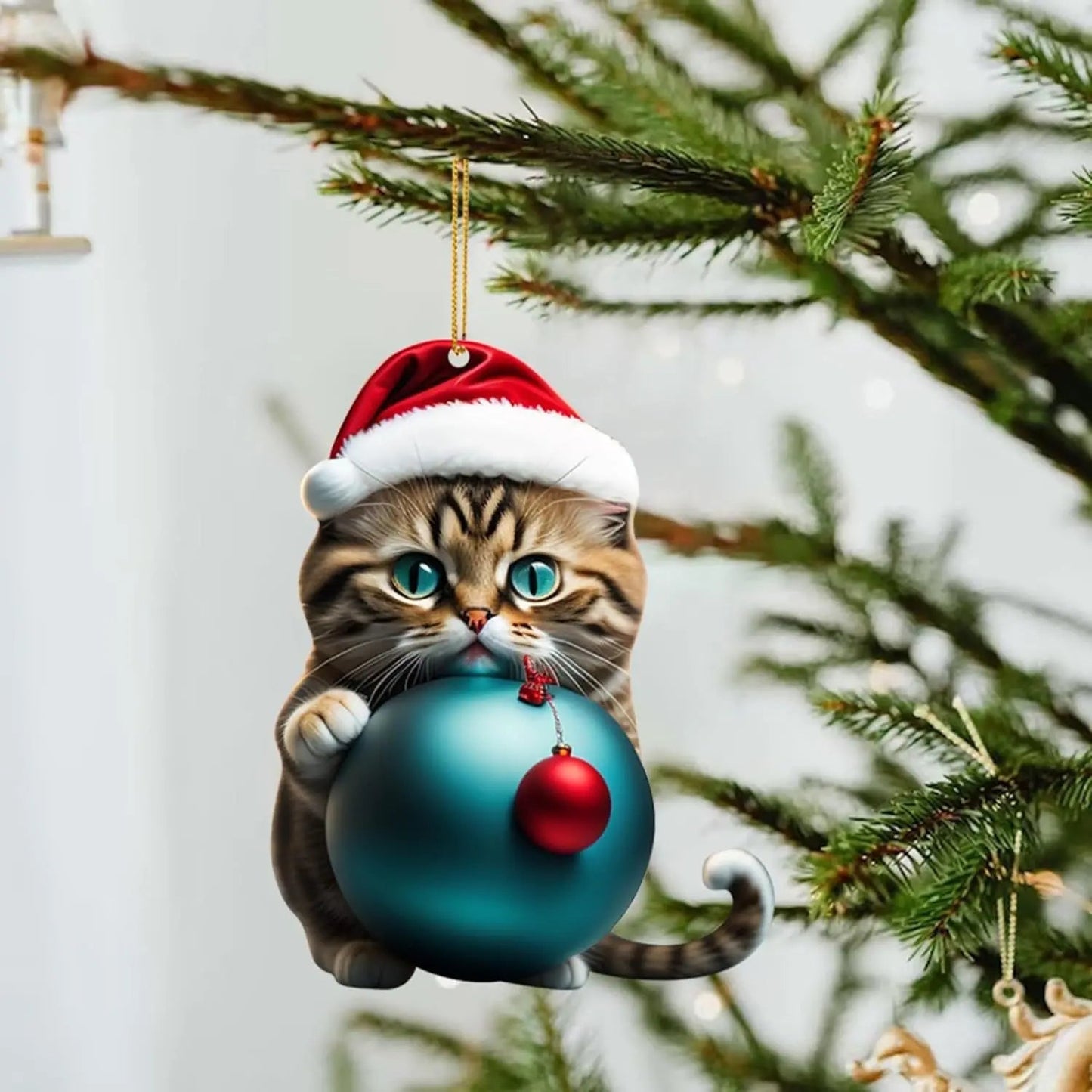 ๐10 Piece ๐ป  Cat Christmas Tree Ornaments. Hanging Cat Ornaments