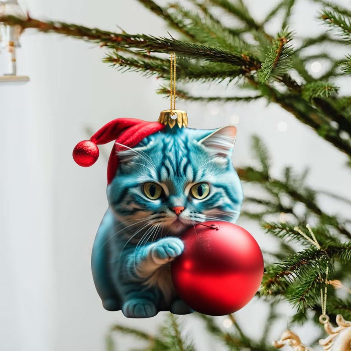 ๐10 Piece ๐ป  Cat Christmas Tree Ornaments. Hanging Cat Ornaments