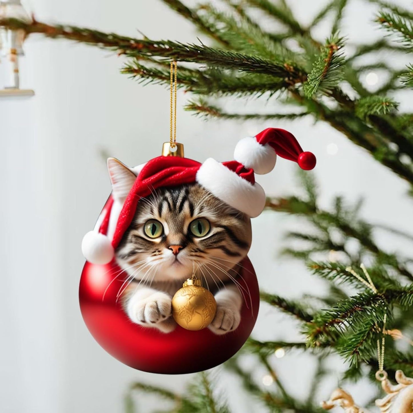 ๐10 Piece ๐ป  Cat Christmas Tree Ornaments. Hanging Cat Ornaments