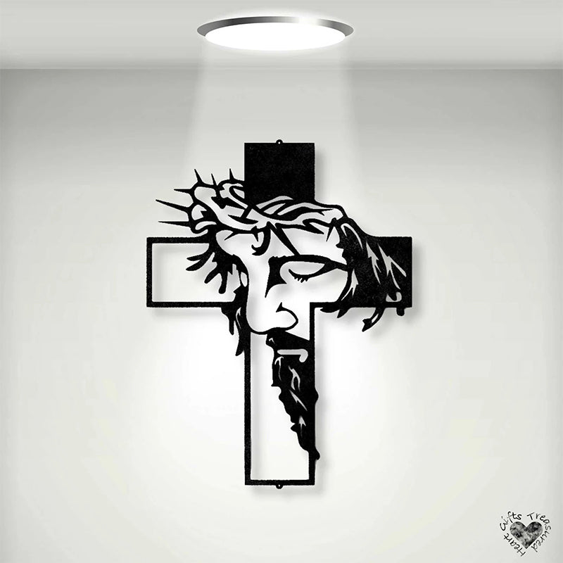 ON SALEš„Jesus Cross Metal Sign Christ Wall Decor