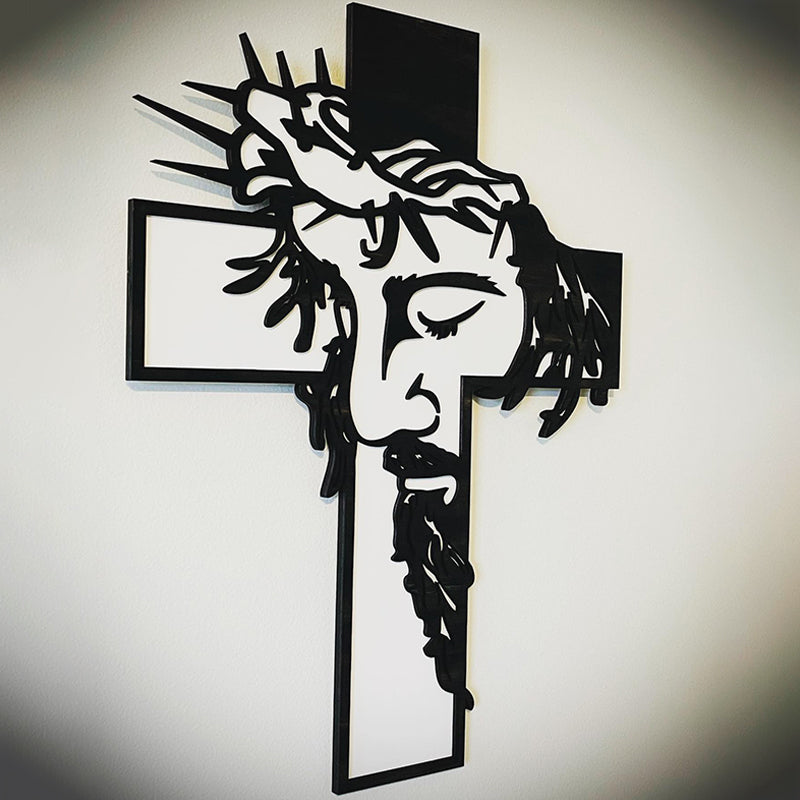 ON SALEš„Jesus Cross Metal Sign Christ Wall Decor