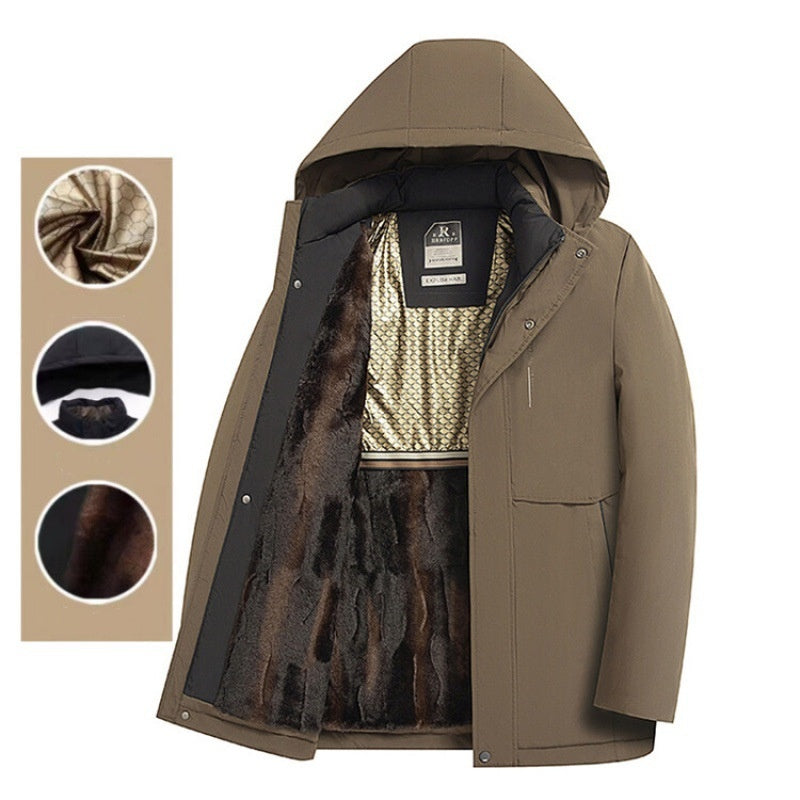 š„Menās Winter Thermal Thick Hooded Parka Coat