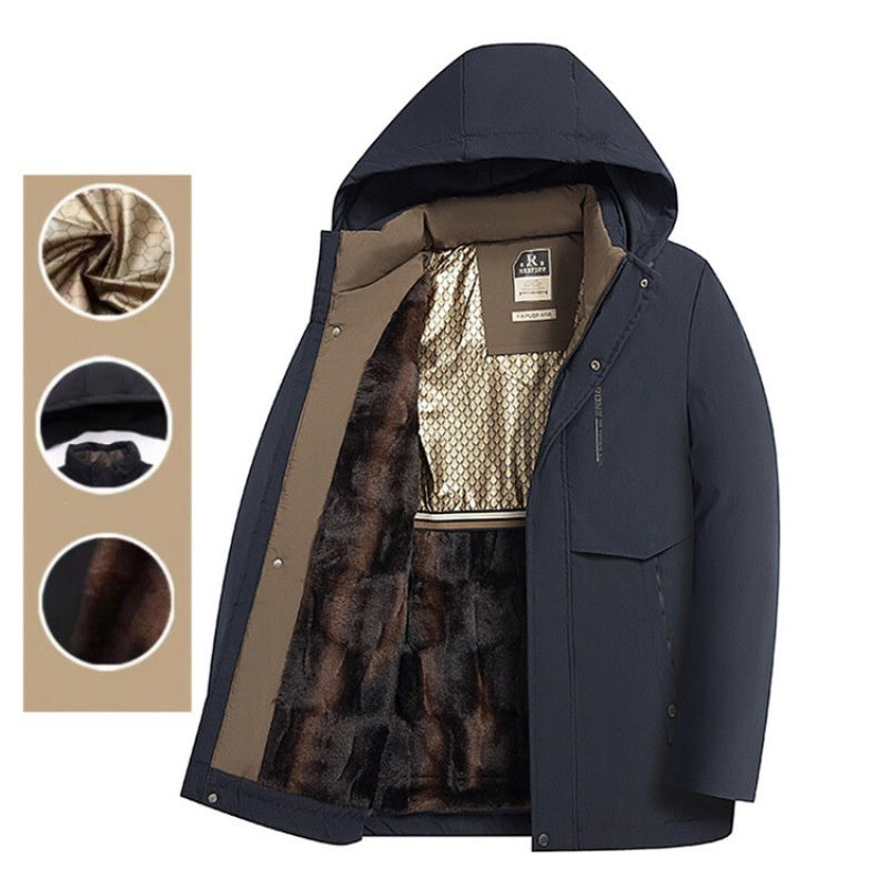 š„Menās Winter Thermal Thick Hooded Parka Coat