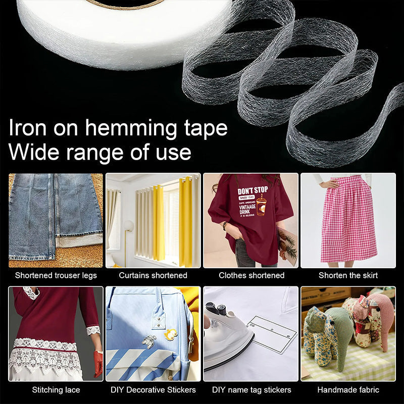 Iron-On Double-Sided Fabric Tape for Sewing & DIYš