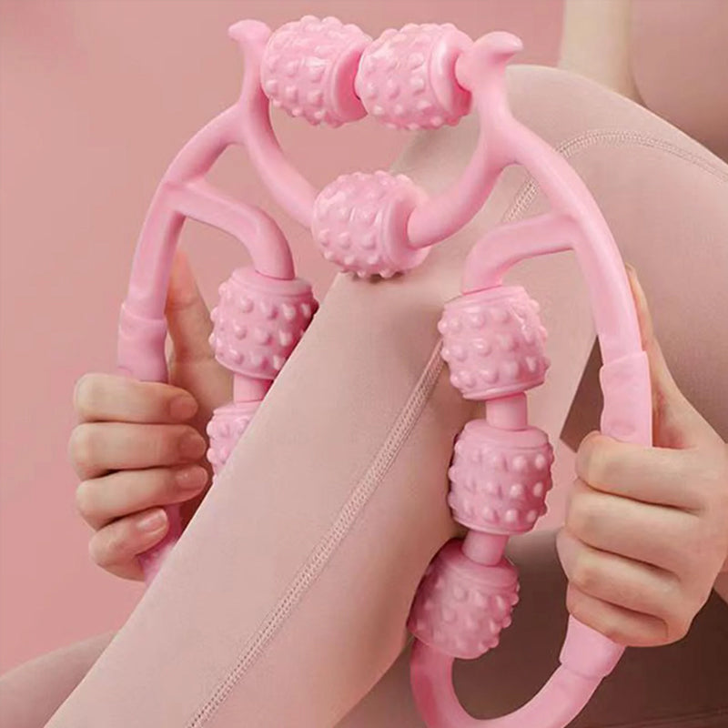 🔥Double Row Roller Leg Clamp Massager