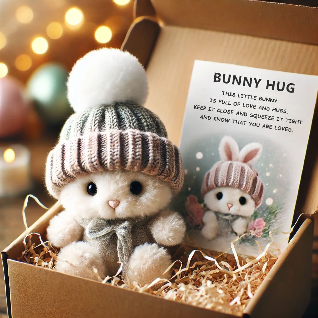 🔥Easter Sale: BUY 3 GET 1 FREE - Handmade🐇Mini Bunny Hug Cute Easter Gift🎁