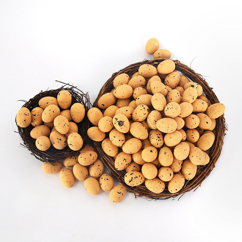 100pcs Easter Colored Foam Simulated Speckled Eggs