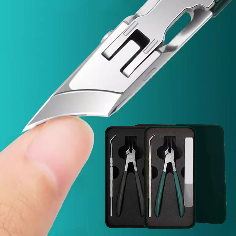 🔥 Anti-Splash 25° Slant Edge Nail Clipper 3-Piece Set