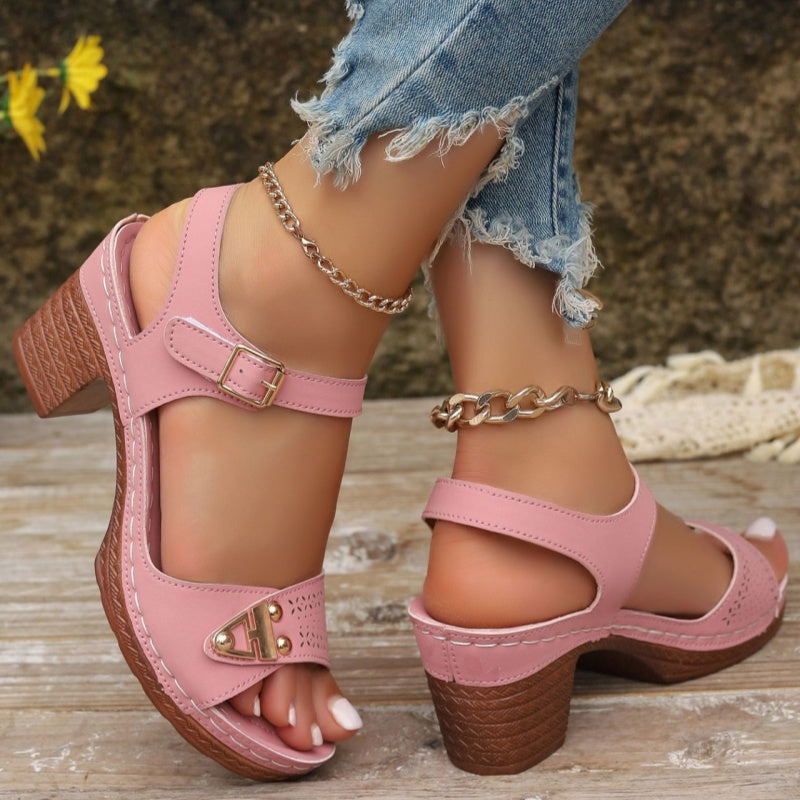 š”Women's Chunky Heel Sandals