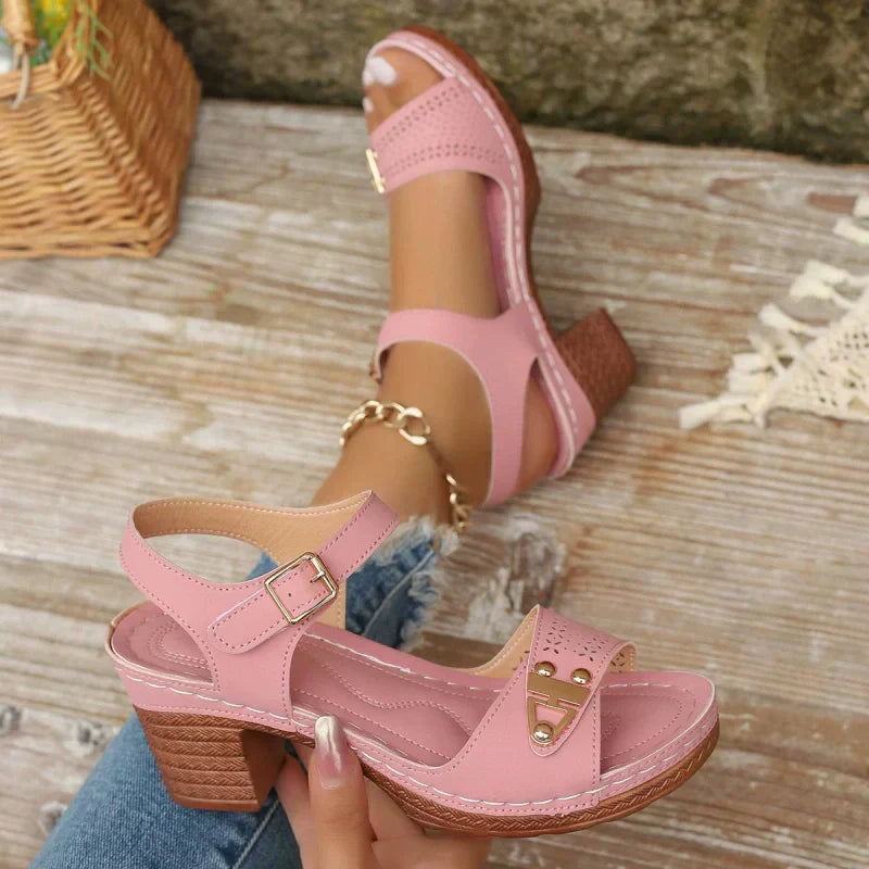 š”Women's Chunky Heel Sandals