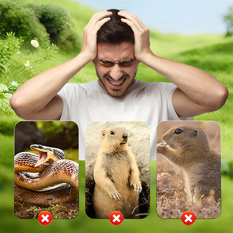 🌸 Solar Powered Waterproof Screw Mole Repellent