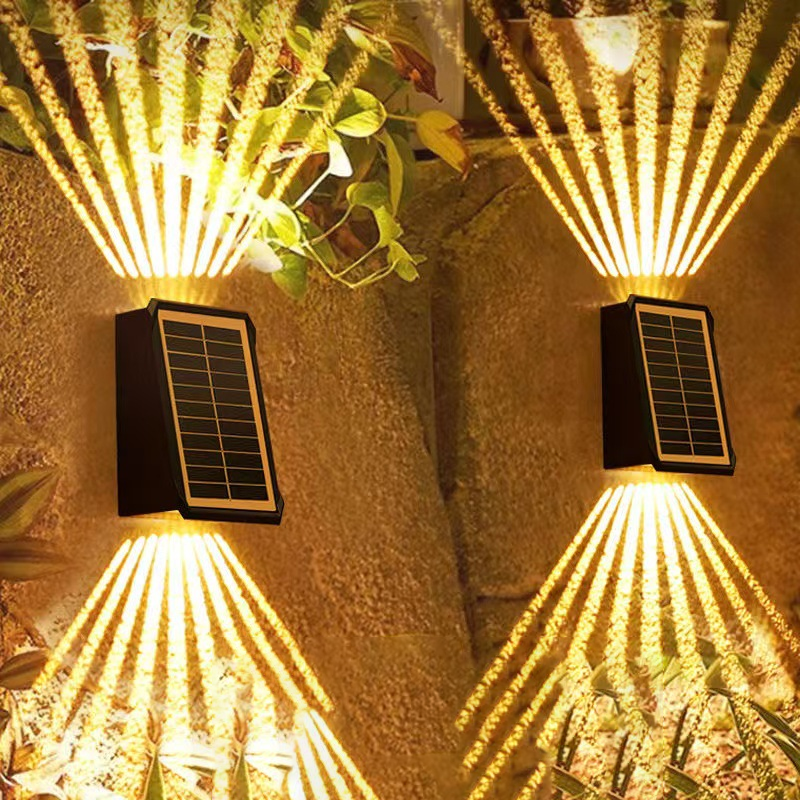 ⌛ Outdoor Waterproof 4 LED Solar Wall Decorative Spotlight