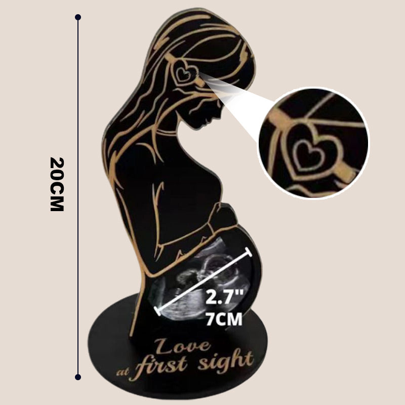 Wooden Baby Ultrasound Photo Frame