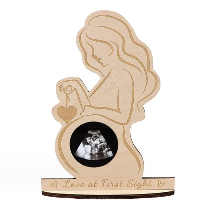 Wooden Baby Ultrasound Photo Frame