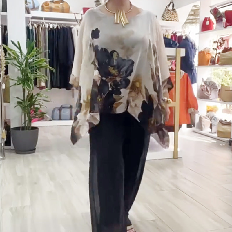 🌸2025 NEW ARRIVAL! 🌸Women's Casual Printed Round Neck Top