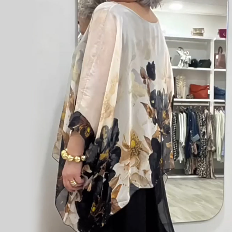 🌸2025 NEW ARRIVAL! 🌸Women's Casual Printed Round Neck Top