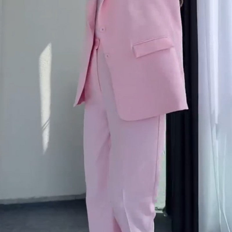 💖Women’s Stylish Sleeveless Blazer & High-Waisted Pants Set