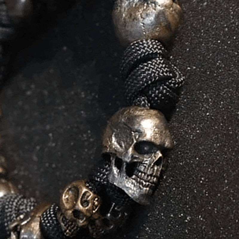 Gothic Skull Rope Bracelet