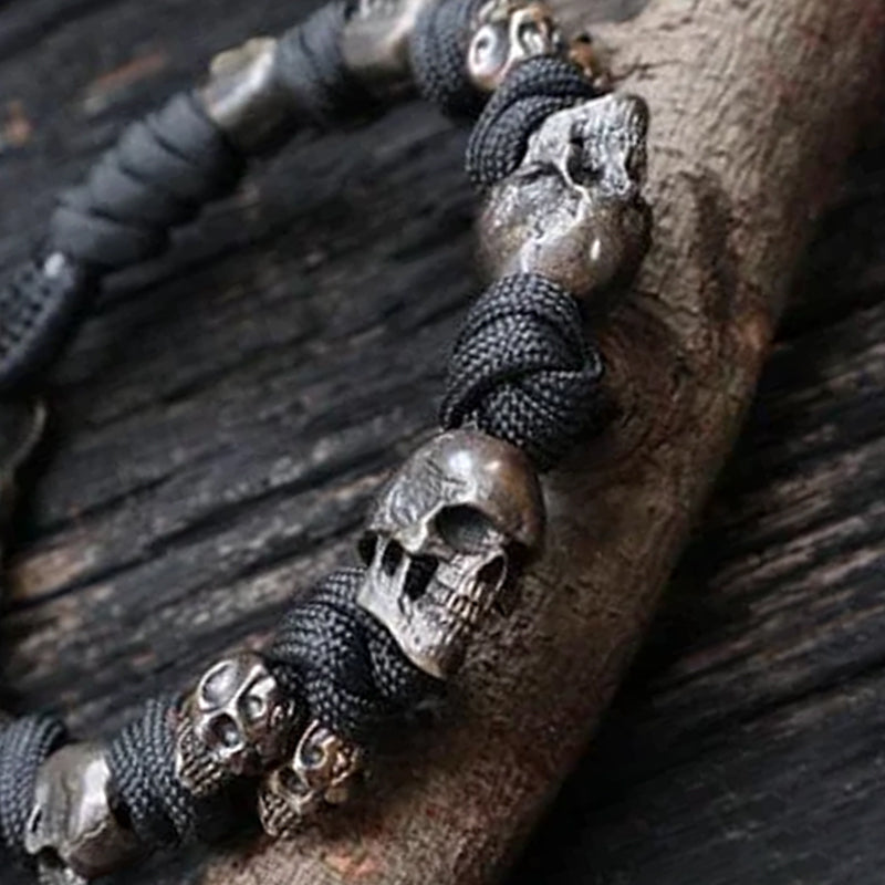 Gothic Skull Rope Bracelet