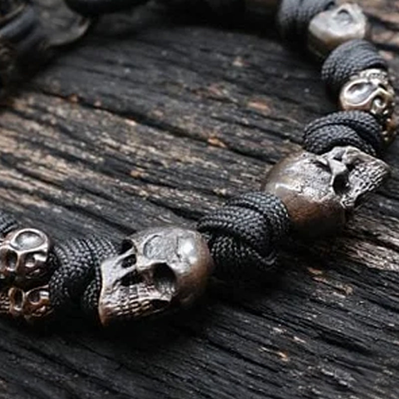 Gothic Skull Rope Bracelet