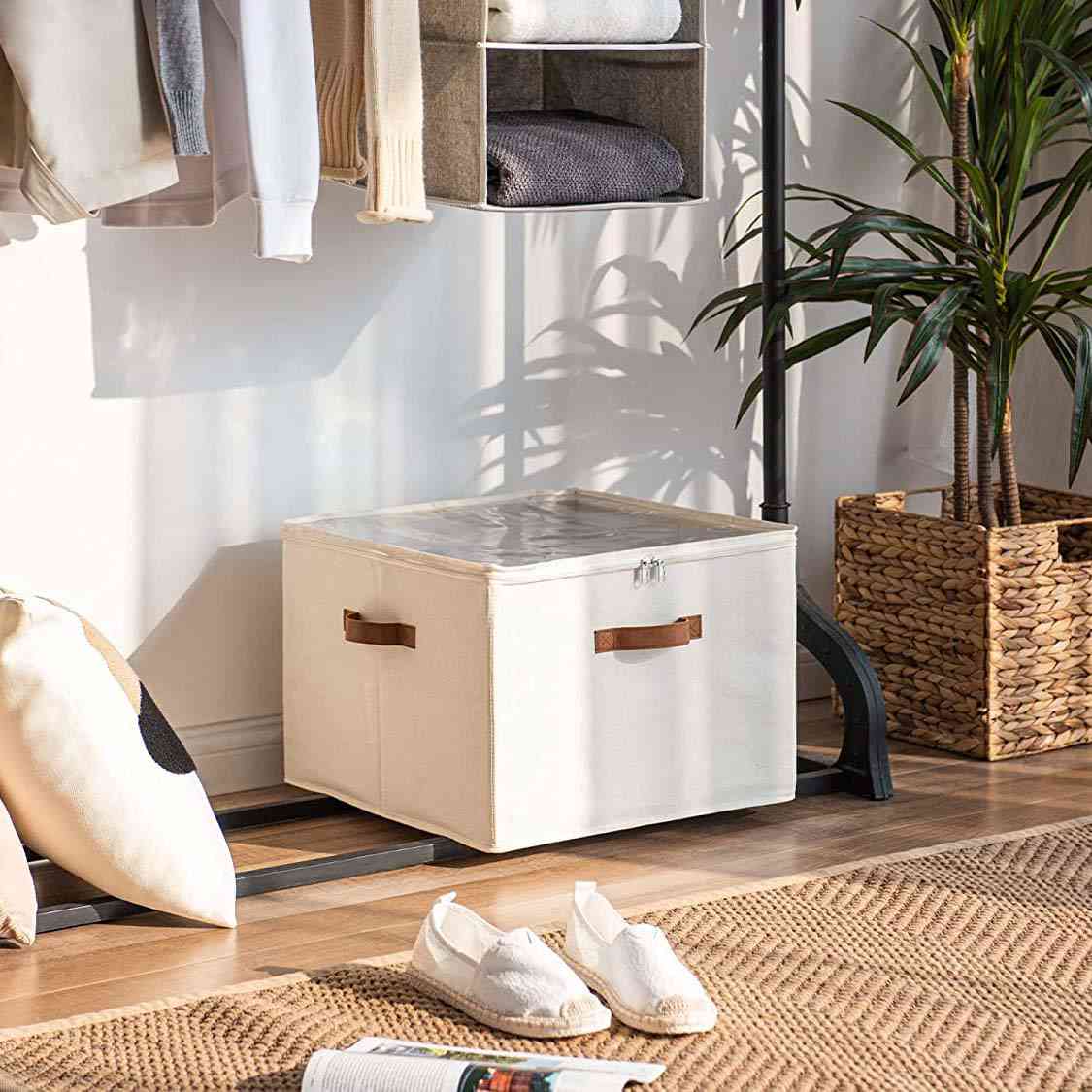 ๐ Transparent, Foldable PVC Shoe Box, Waterproof Shoe Organiser For The Office