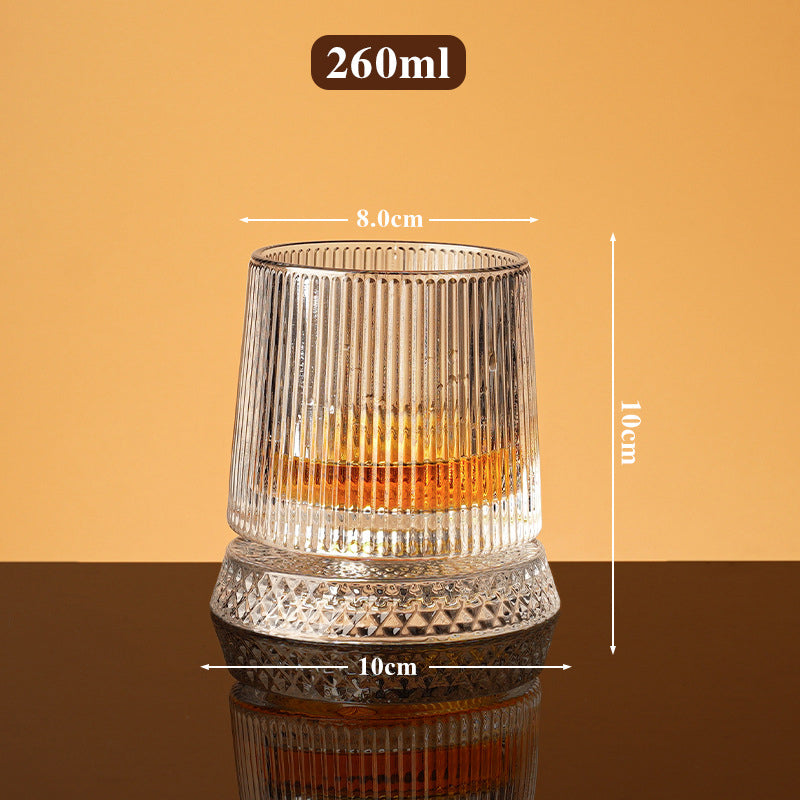 🥃 360° Rotating Whiskey Glass – Aerate & Relieve Stress ✨