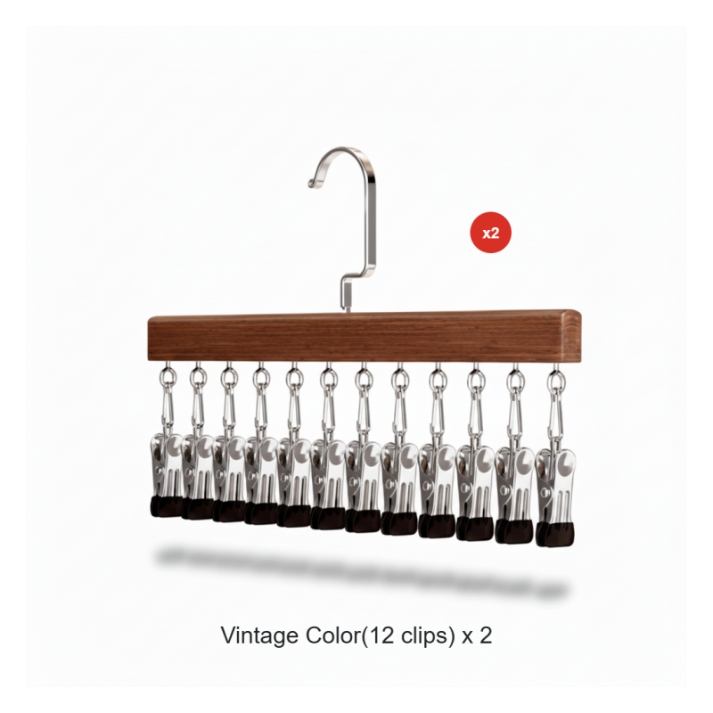 š360° Swivel Multi-Hook Wardrobe Organizer