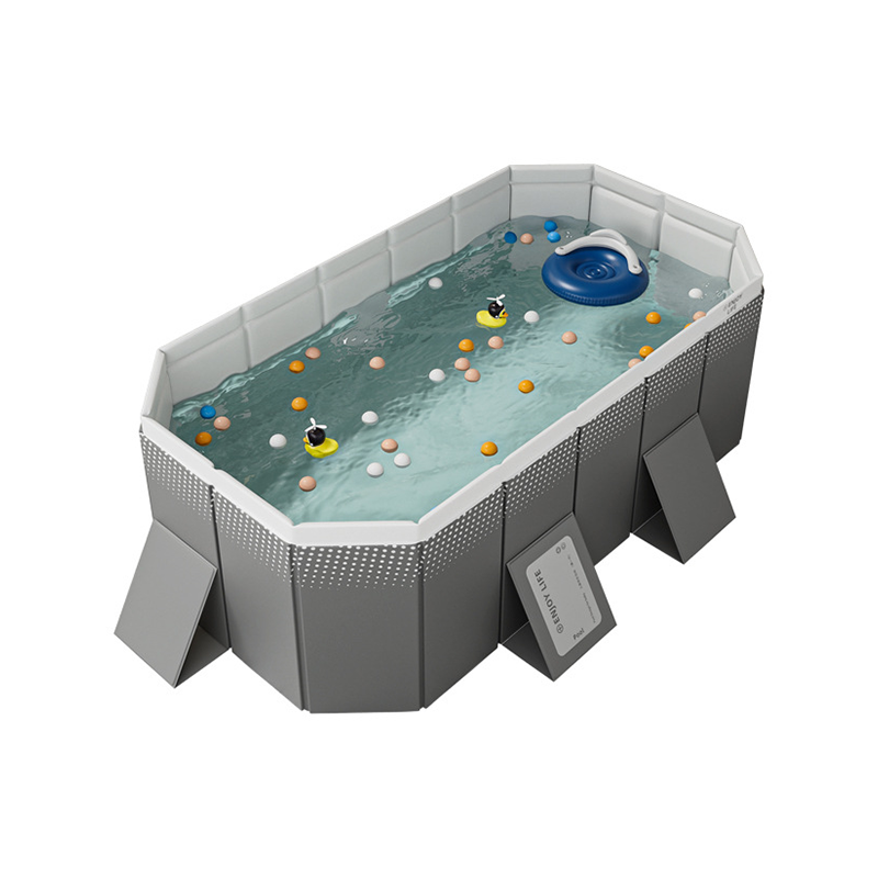 🏊♂️💦 Foldable Family Pool – no inflation, fast drain, compact storage!