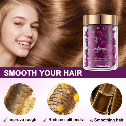 🔥Hair Vitamin Oil Capsules💎Argan & Rosehip Frizz Taming • Instant Shine • Travel-Friendly & Non-Greasy | All Hair Types 📍🇬🇧✨