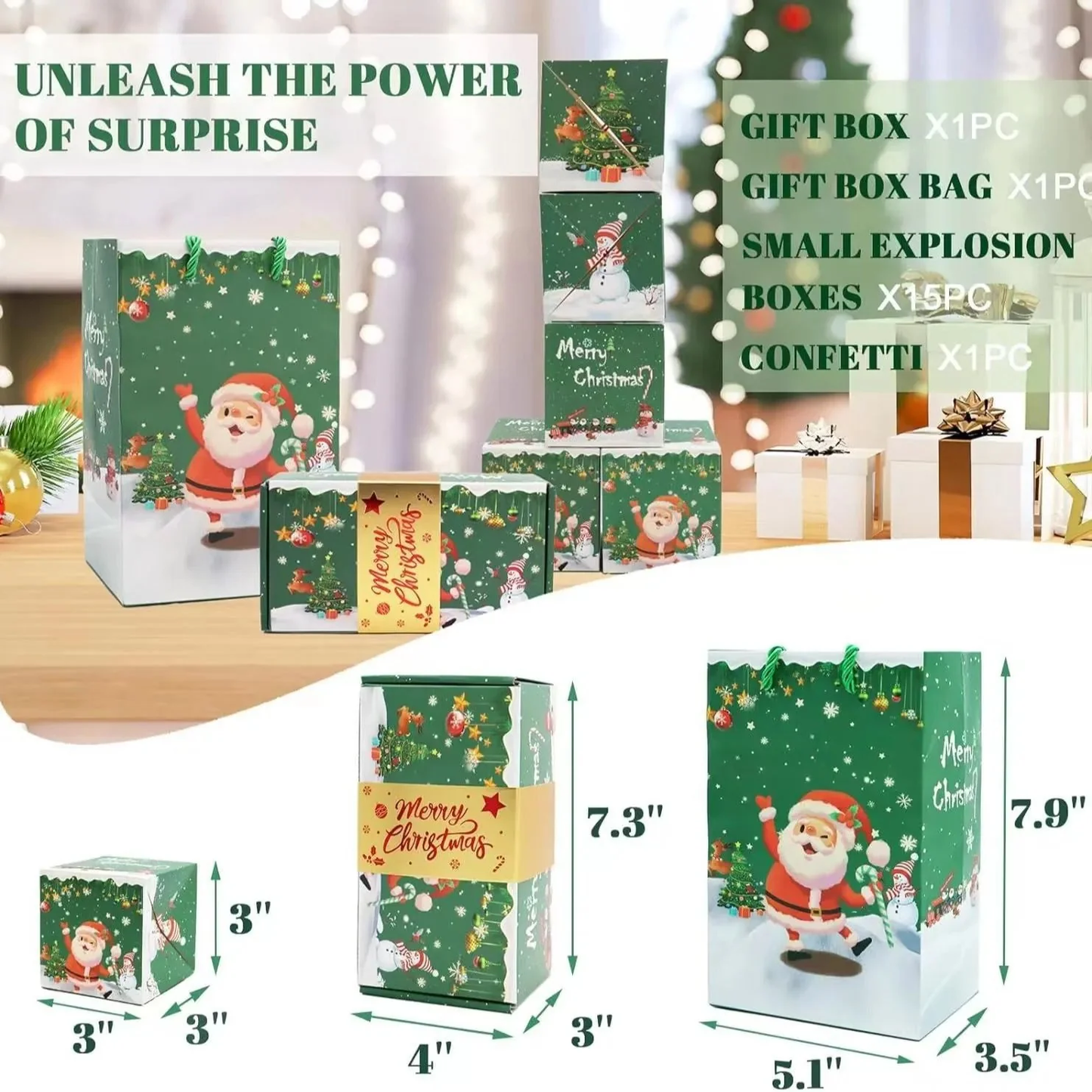 🎅🎄 Unique Folding Bouncing Christmas Gift Box