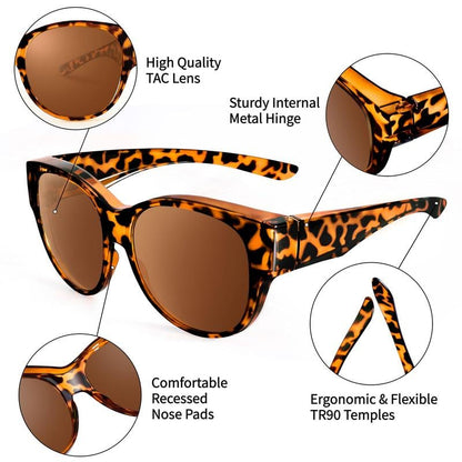 👓UV400 Sunglasses – Fit over prescription glasses, stylish & comfy. Polarized, glare‑free. Perfect for driving & sunny days! 🛡️✨