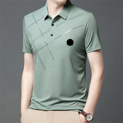 Men's Ice Silk Stretch Shirt – Waterproof, Quick-Dry & Eco-Friendly – Cool Breathable Tech Fabric Shirt 🌿