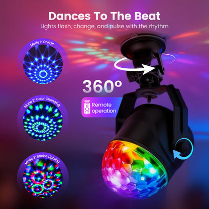 🎄 FESTIVE FEAST DEAL! 🔥Colorful Rotating Magic Disco Ball Light