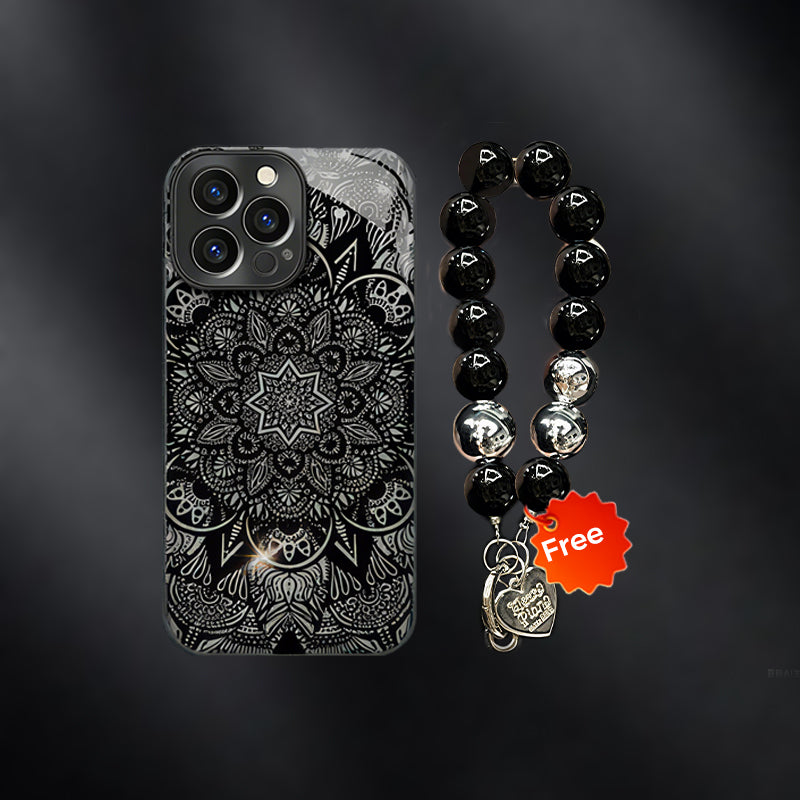 Colorful Lotus Flower Totem Case Kit for iPhone - Get a FREE Exquisite Diamond Bracelet!🔥