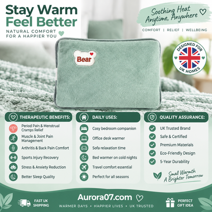 🔥🥳 Plush Rechargeable Heat Pack – Soft Winter Hand & Body Warmer