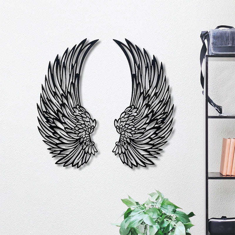 🌟🌟Angel Wings Wall Art In Metal With LED Lights